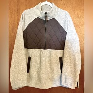 Maurices | Women's Grey Pullover Mock Collar 1/2 Zip Pullover | Size XXL